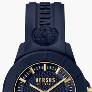 VERSUS Versace Versace Men's Tokyo R Silicone Strap Watch, 43mm x 10.5mm Blue
